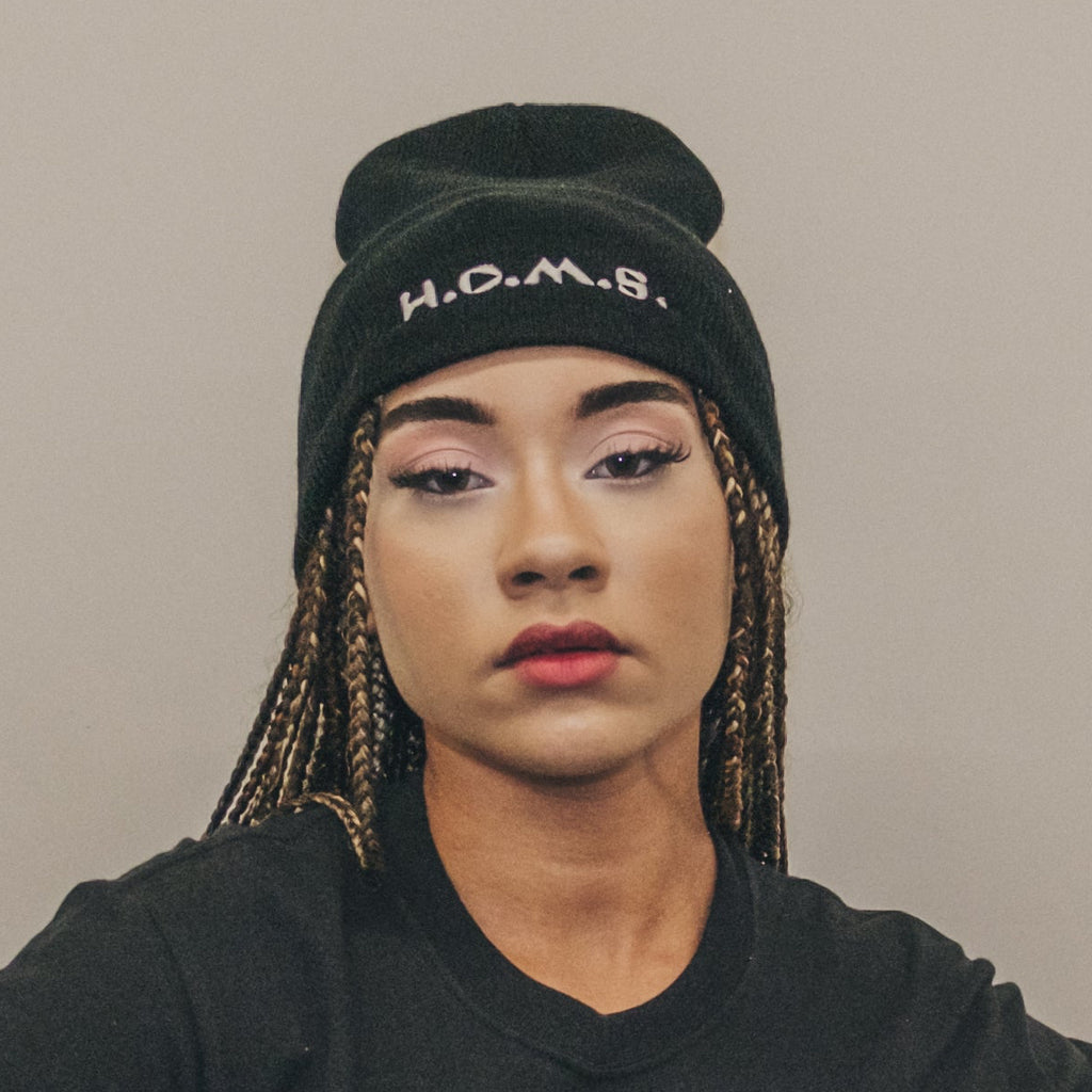 H.O.M.S. Black Beanie
